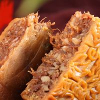 广式伍仁金腿大月饼老式中秋传统手工五仁叉烧月饼礼盒装新鲜日期 伍仁叉烧大月饼 1斤月饼(无礼盒)