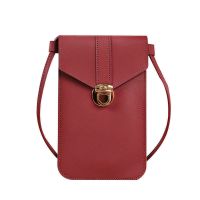 2020新款可触屏手机包单肩包斜挎包零钱包迷你小包包 深红[2020新款]