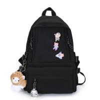 富贵鸟 书包韩版原宿日系中学生初中书包女高中ins双肩包2020新款 黑色