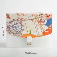 大容量文件夹风琴包试卷收纳神器多功能资料册学生多层手提文件夹 8入-游乐场