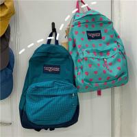 日韩ins百搭潮流书包女原宿ulzzang高中初中学生背包大容量双肩包 绿色爱心(经典纪念款) 收藏店铺 送礼物 优先发