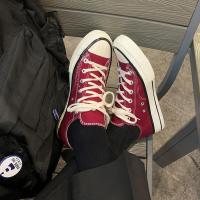 鞋子男2021新款男生小白鞋韩版潮流百搭ins板鞋休闲鞋男士帆布鞋 酒红 女款-35