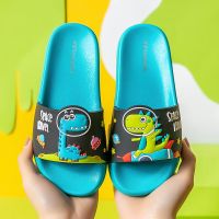 儿童拖鞋夏亲子可爱2021新款女童室内女孩防滑男宝宝小孩男孩凉拖 小恐龙(水蓝色) 21码/内长14cm