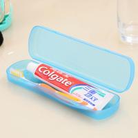 旅行便携式牙刷盒糖果色牙具盒透气防菌出差旅行牙刷牙膏收纳盒 1个(蓝色)