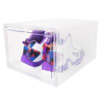 加厚款亚克力鞋盒侧开磁吸透明PP鞋盒 亚克力篮球鞋收纳盒展示 亚克力磁吸正开透明1个