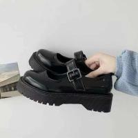 玛丽珍女鞋日系jk小皮鞋学生韩版百搭复古英伦风2021新款夏季薄款 黑色亮光【高品质】 55