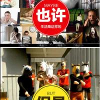 狗年吉祥物小狗面具头套十二生肖狗面具年会演出主播表演面具舞会 带毛哈士奇面具