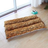 狗窝可拆洗狗垫子有加大号四季通用大型犬金毛哈士奇倍贝宠物用品 虎皮花纹(毛绒布可拆洗) 中号70*55厘米