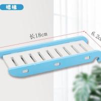 .仓鼠47基础笼二层平台配件60仓鼠笼子平台板阁楼造景休息台用品 生态板楼梯 蓝色