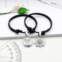 刻字男女一对手链情侣手环韩版钥匙和锁手绳女简约手镯学生手饰品 [锚与舵的依恋] 手链一对