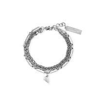 KILLWINNER怦然心动钛钢项链手链拼接磁铁爱心相吸情侣环叠手链 怦然心动手链男款