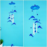 创意风铃挂件小清新可爱门饰日式卧室铃铛装饰品房间女生生日礼物 蓝色. 海豚+送挂钩