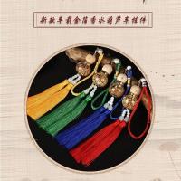 高档转金轮汽车挂件车载后视镜挂饰装饰品六句真言转经筒保平安 七彩[金箔]葫芦颜色随机 普通包装