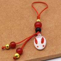 中国风佛系手机挂件宫铃吊坠女款古风魔道流苏祖师铃铛兔子包挂件 红