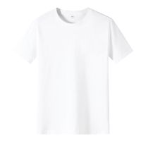 烫钻t恤短袖男潮流韩版男装大码宽松上衣服2021新款潮牌半袖体恤 净版白[冰丝] M [100-115斤]