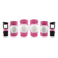 加厚滑板护具溜冰鞋轮滑儿童护具套装头盔全套成人平衡自行车护膝 Hst护具黑色6件套 S号(20-50斤)