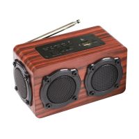 无线蓝牙音箱手机低音炮插卡电脑户外便携大音量收音机小钢炮木质 S409