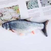 宠物玩具大中小型犬猫骨头耐撕扯咬发声BB叫磨牙棉绳解闷毛绒玩具 bb叫30cm草鱼