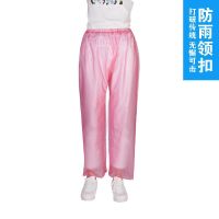 电动车摩托车分体套装双帽檐超防水加厚全身夜光防水防尘雨衣雨裤[9月24日发完] 粉色裤子 小号-身高-150-165cm
