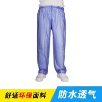 雨衣雨裤套装男女防暴雨分体双帽檐摩托车电动车成人防水分体雨衣[9月5日发完] 天空蓝雨裤[1条装]工作雨裤 小号[适合身