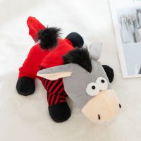 儿童电动毛绒打滚驴会说话的小毛驴唱歌跳舞学舌小狗狗男女孩玩具 Q-691红色打滚驴 72首歌(学说话+调音量)电池版