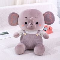 大象毛绒玩具睡觉抱枕小象玩偶娃娃可爱羽绒棉公仔超软萌女孩礼物 灰色 25厘米