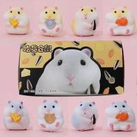 超萌可爱 空想造物 吃货仓鼠 植绒小仓鼠 车载摆件 可爱动物模型 一弹盲盒(拍2单发3盒可指定) 5CM