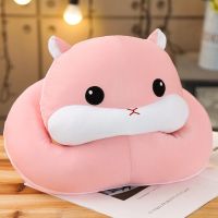 冰丝仓鼠午睡趴枕趴睡枕夏季学生办公午休抱枕趴着睡觉桌上小枕头 粉红色 40X40cm