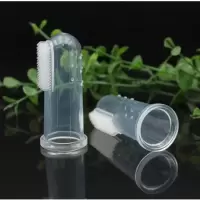 猫咪专用狗狗刷牙神器手指套牙刷牙膏套装泰迪宠物小型犬清洁用品 硅胶指套牙刷(袋装) 1只装