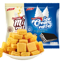 不多言俄罗斯风味冰淇淋味豆乳威化饼干50g*6袋装夹心茶点小吃低休闲零食