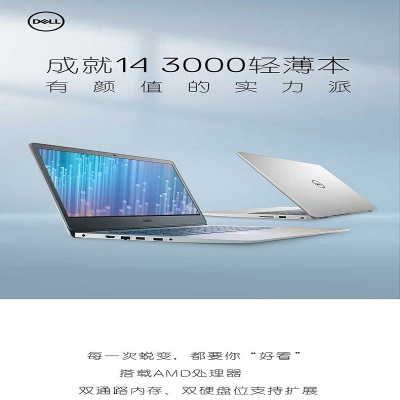 戴尔(DELL)成就3405 14英寸 AMD处理器 轻薄办公商务笔记本电脑