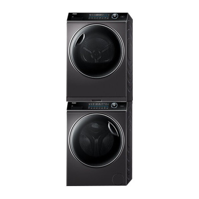 海尔纤美洗烘套装XQG100-BD14176LU1+HBNS100-FQ176U1洗衣机+热泵烘干机 智能投放
