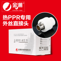 帮客材配 金潮 厨电 热PP-R 外丝直接头 灰、白 DN25×1/2_100个/箱 一箱起售