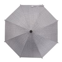 牛仔灰黑胶款 金属夹具+送手柄 伞下直径75 婴儿推车三车车带娃车童车防晒防雨防紫外线溜娃夹子雨伞