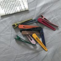 1支颜色随机发 鸭嘴夹边夹糖果色发夹刘海夹子女碎发夹韩版学生可爱发卡少女发饰