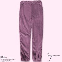 深洋红色 睡袍裤子 S 150-157cm 睡衣女春秋冬季珊瑚绒睡袍情侣男加厚学生长款加绒浴袍可外穿睡裙