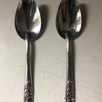 100支装[无包装] 单独包装不锈钢商用小勺子调羹匙汤勺长柄勺水果一次性吃西瓜铁勺