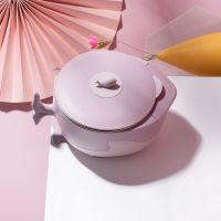 樱粉 保温碗(配吸盘 无叉勺) 抱抱熊316不锈钢保温碗婴儿辅食碗宝宝碗勺套装防摔吸盘儿童餐具