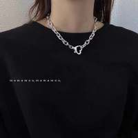 爱心单扣[项链] 日韩ins冷淡风小众设计感爱心锁扣钛钢项链女甜酷百搭锁骨链颈链