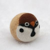 麻雀 肥啾鹦鹉鸟羊毛毡戳戳乐手工diy制作材料包情侣生日礼物打发时间