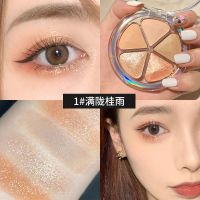 1# 满陇桂雨 大地色奶茶色眼影ins超火小众平价学生女月光钻石五色花瓣便携