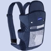 天而1003蓝色圆点-网款 天而婴儿背带多功能前后两用简易出行宝宝抱带前横抱式背孩子背袋