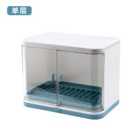 单层加厚沥水碗柜[体验装]无消毒款 植酷厨房消毒碗柜家用双层装碗筷收纳箱碗碟盘沥水碗架家用放碗盒