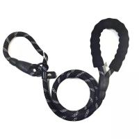 黑色 S号(直径8mm 总长1.8米) 狗狗牵引绳遛狗绳P链小中大型犬泰迪金毛拉布拉多阿拉斯加狗链子