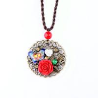 毛衣链长款008 民族风毛衣链长款项链女锁骨链朱砂复古风吊坠挂件装饰品配饰夏