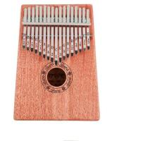 17音单板桃花芯木(原木色)+配件 拇指琴17音 卡林巴琴Kalimba手指琴单板便携式乐器手指钢琴初学者