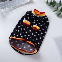 黑波点 XS(1-2斤) 宠物猫咪衣服夏装防掉毛可爱公主无毛猫柯尼斯圆领两腿弹棉薄卫衣