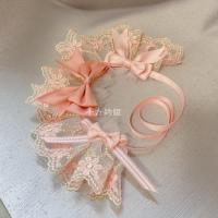 天使粉 XS 原创猫咪围脖宠物围嘴可爱蝴蝶结狗狗围兜公主风饰品拍照装饰