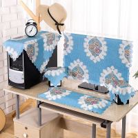 富贵【蓝】 鼠标盖布【15厘米*15厘米 电脑套罩台式电脑防尘盖布布艺蕾丝液晶显示器盖布办公室电脑套子