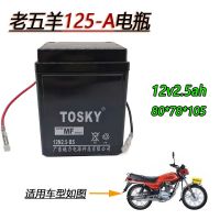 12N2.5电池 老五羊WY125-A摩托车电池YB2.5L 12v2.5脚踩启动老本田GYL125电瓶